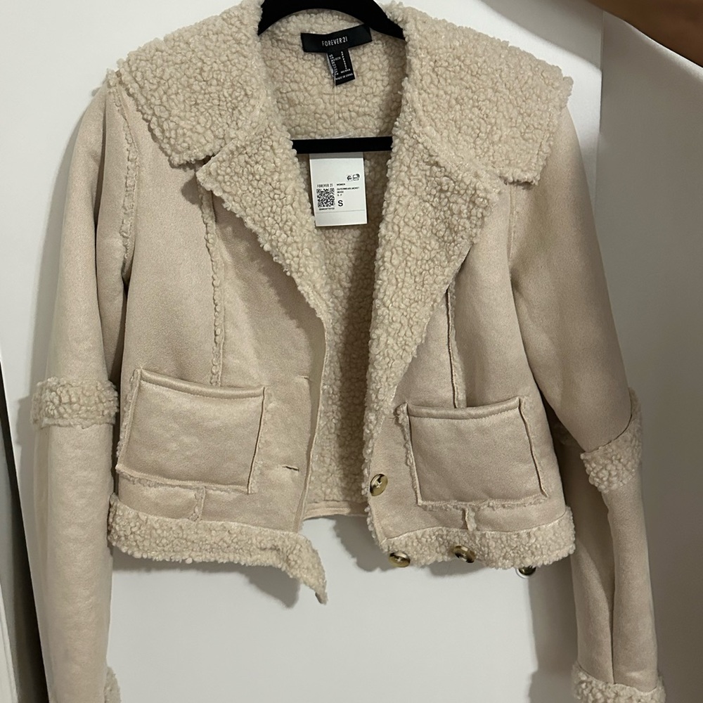 Fleece crop jacket
